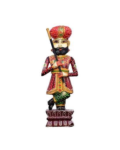 Artistic Wood Polished Darbaan Showpiece | Pack of 2