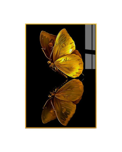 Beautiful Golden Butterfly Canvas Wall Painting