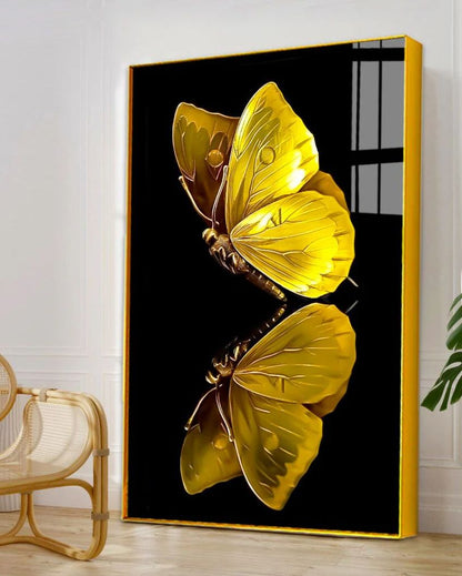 Beautiful Golden Butterfly Canvas Wall Painting