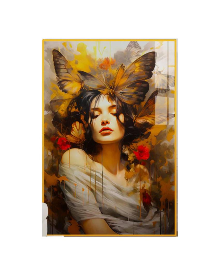 Artistic Brilliance Girl Canvas Wall Painting