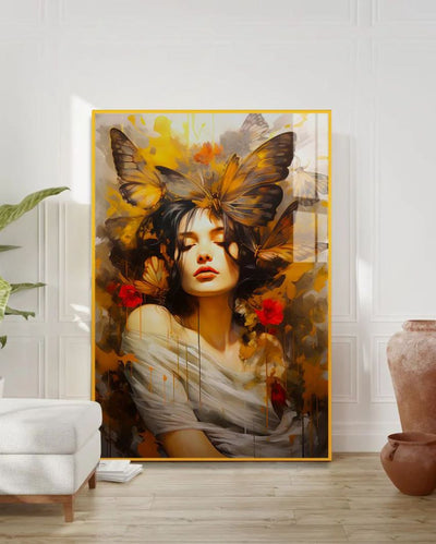 Artistic Brilliance Girl Canvas Wall Painting