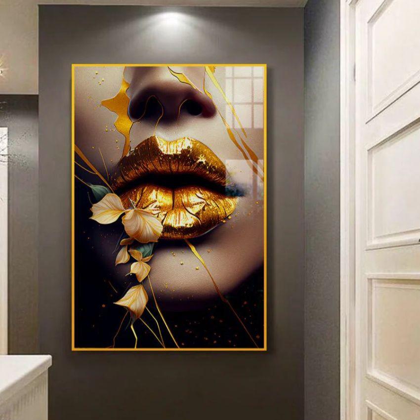 Beautiful Molten Gold Lady Canvas Wall Painting