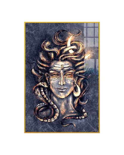 Stunning Fierce Lord Shiva Canvas Wall Painting