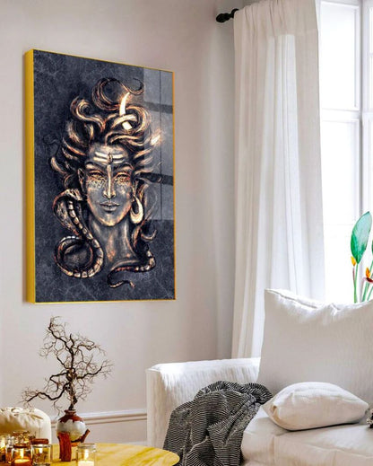 Stunning Fierce Lord Shiva Canvas Wall Painting