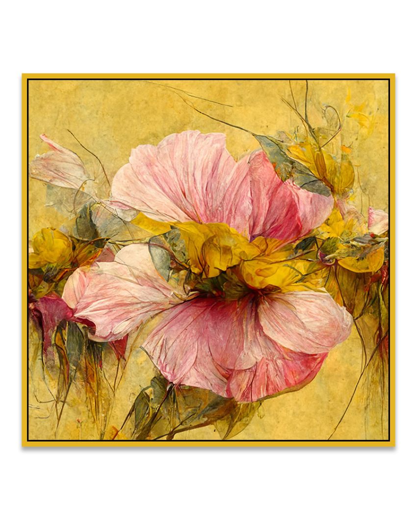 Eternal Bloom Luxe Canvas Pink Floral Wall Painting