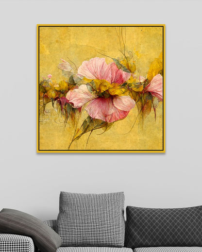 Eternal Bloom Luxe Canvas Pink Floral Wall Painting