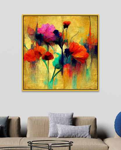 Elegant Abstract Botanical Floral Canvas Wall Painting