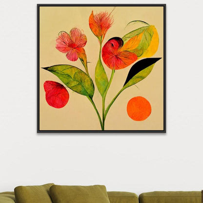 Floral Symphony Abstract Nature on Canvas Wall Painting