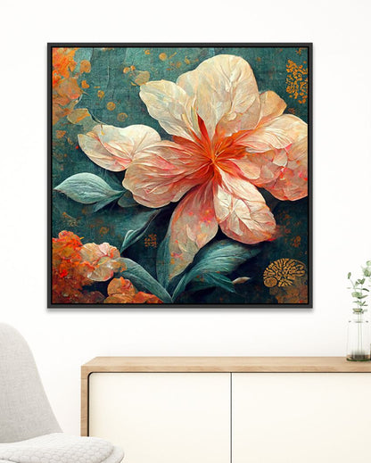 Contemporary Abstract 3d Flower Artwork Canvas Framed Wall Paintings