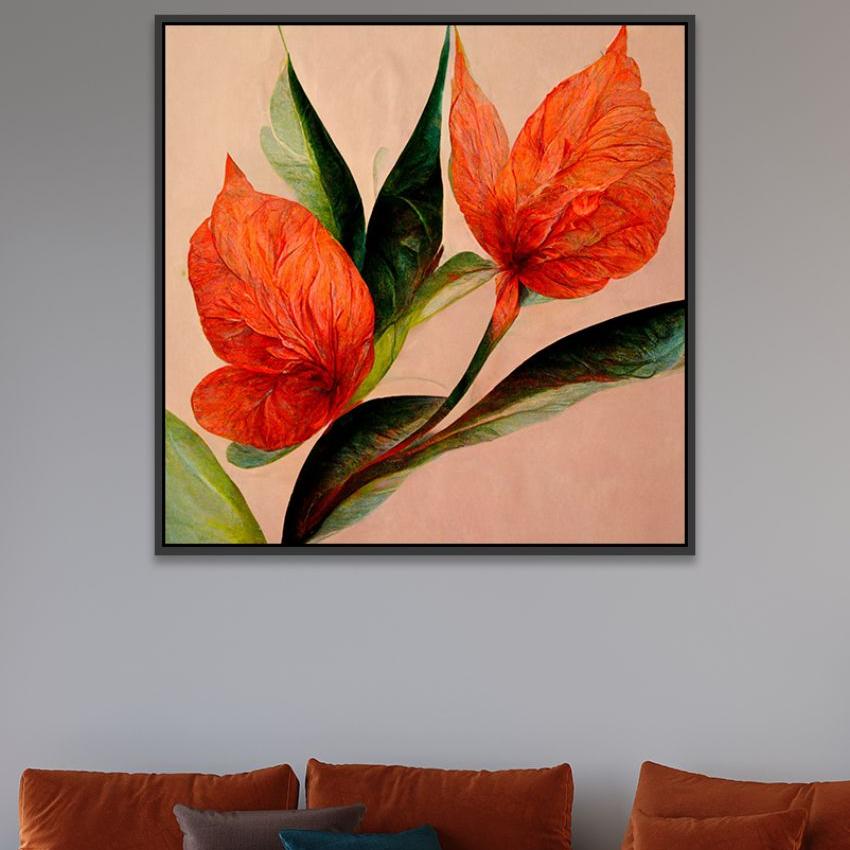 Premium Abstract Flower Canvas Wall Painting