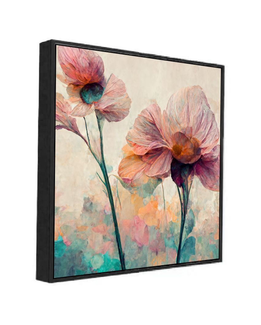 Elegant Floral Canvas Wall Painting for Living Room