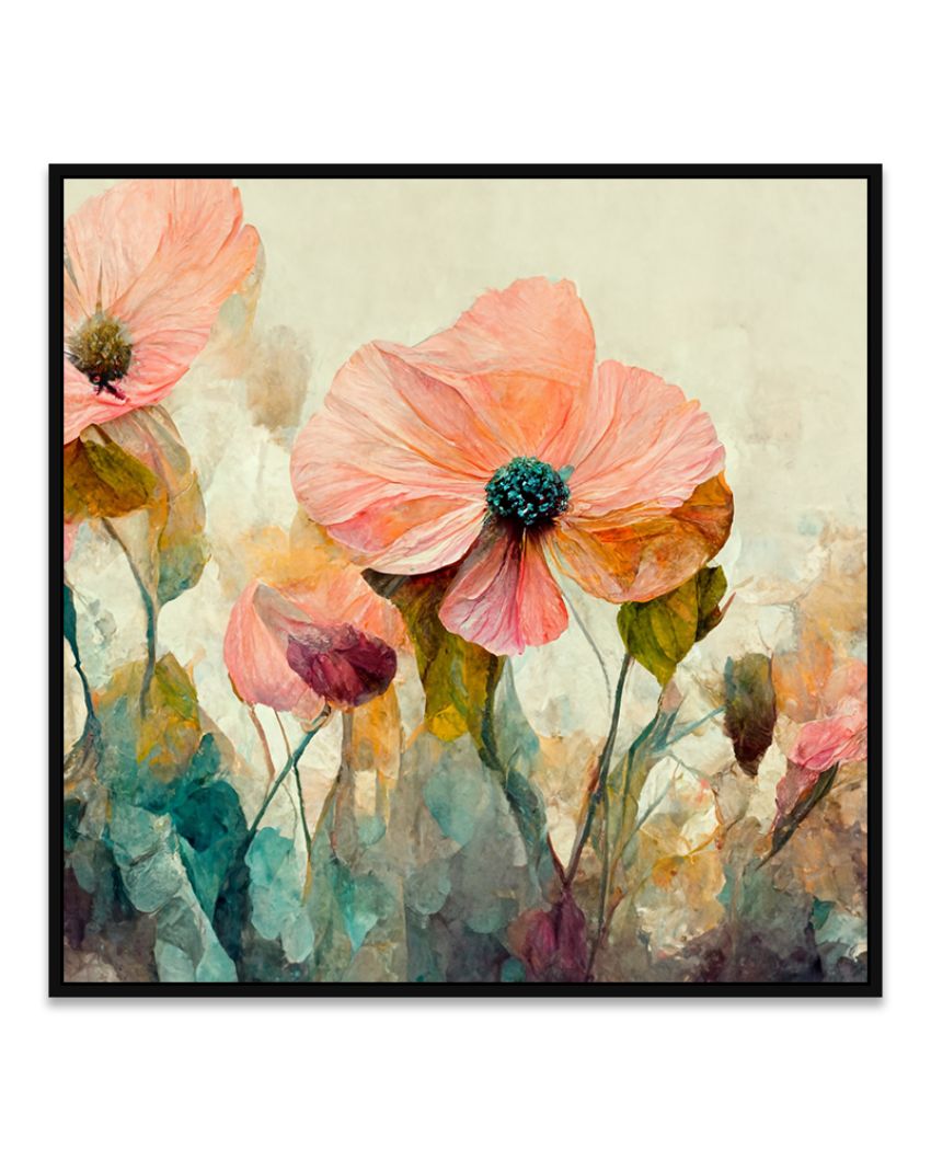 Colorful Abstract Floral Canvas Wall Painting