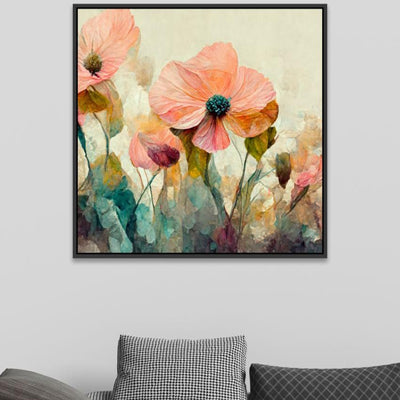 Colorful Abstract Floral Canvas Wall Painting