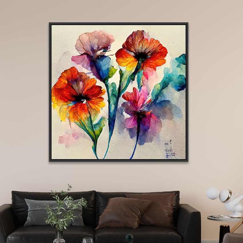 Abstract Bloom Canvas Canvas Wall Painting