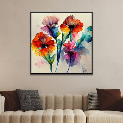 Abstract Bloom Canvas Canvas Wall Painting