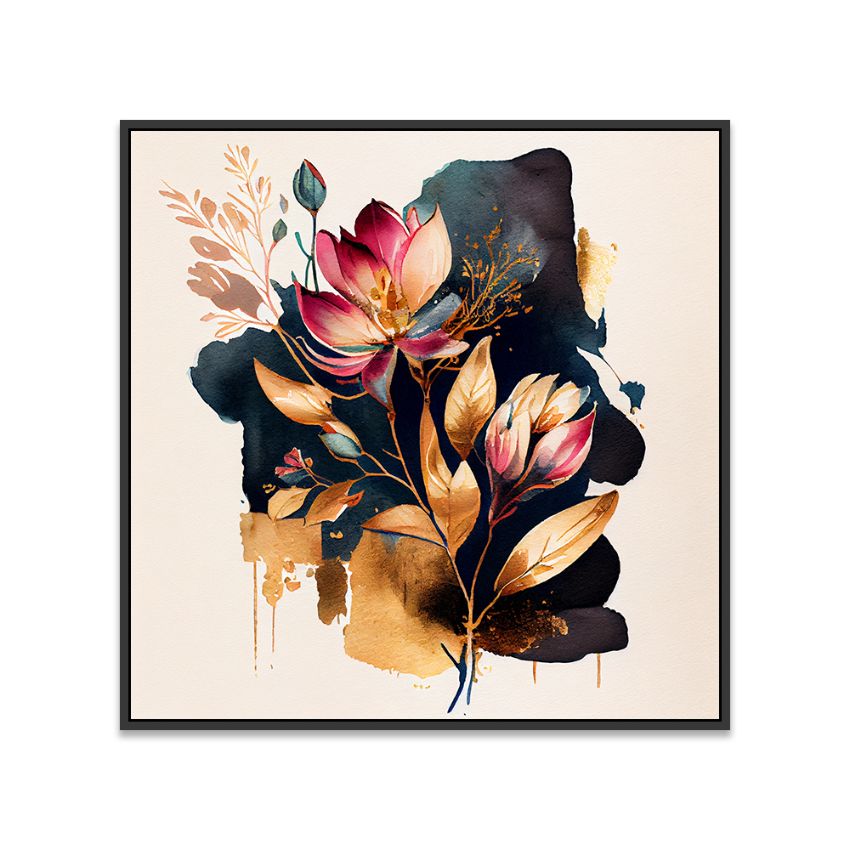 Abstract Flower Design Canvas Wall Painting