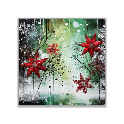 Festive Christmas Scene Canvas Wall Painting