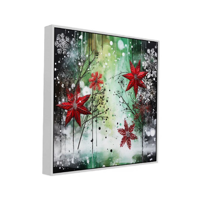 Festive Christmas Scene Canvas Wall Painting