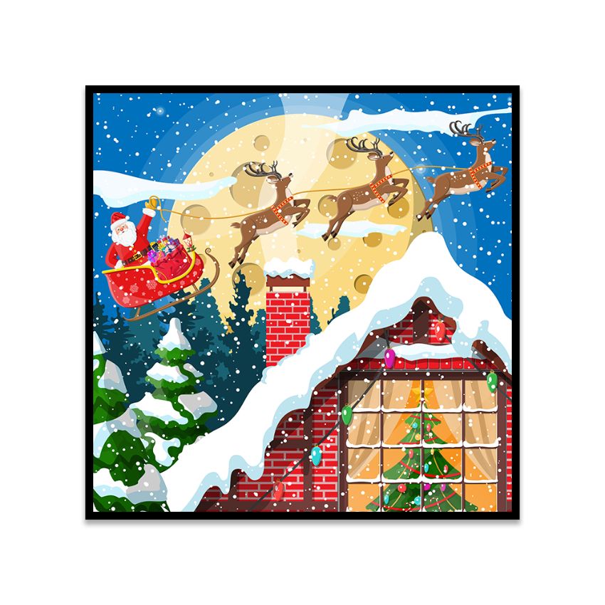 Breathtaking Christmas Snowy Landscapes Canvas Wall Painting