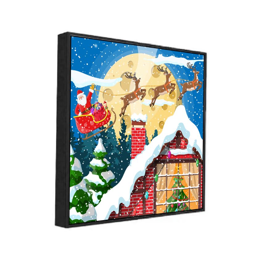 Breathtaking Christmas Snowy Landscapes Canvas Wall Painting