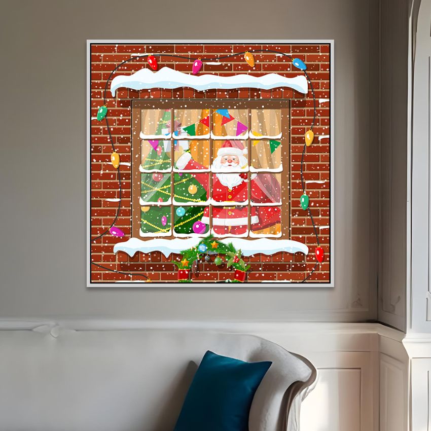 Christmas Themed Holiday Decor Canvas Wall Painting