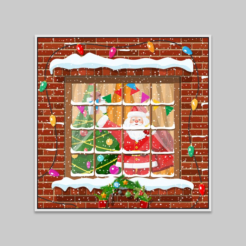 Christmas Themed Holiday Decor Canvas Wall Painting