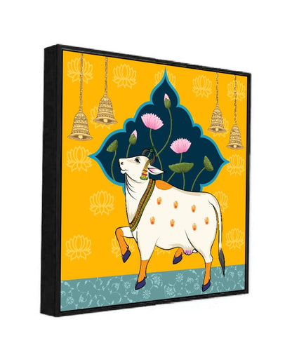 Beautiful Pichwai Cow Square Canvas Painting