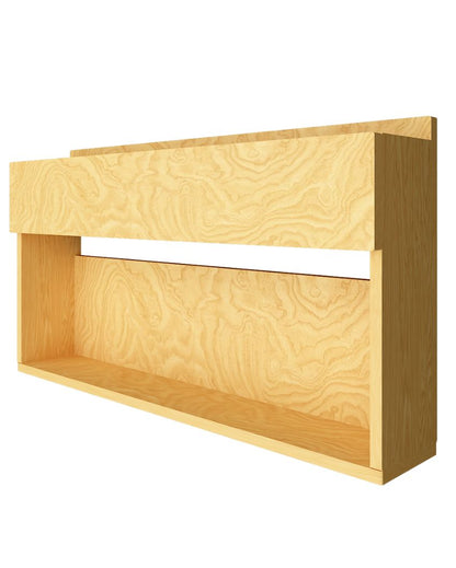 Sophisticated Oak Finish Wooden Bar Wall Shelf Without Backlit | 24 X 13 inches