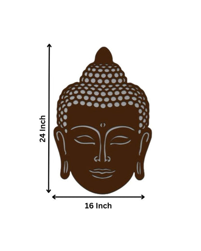 Meditation Lord Buddha Wooden Led Backlit For Home And Office Decor 24 Inches
