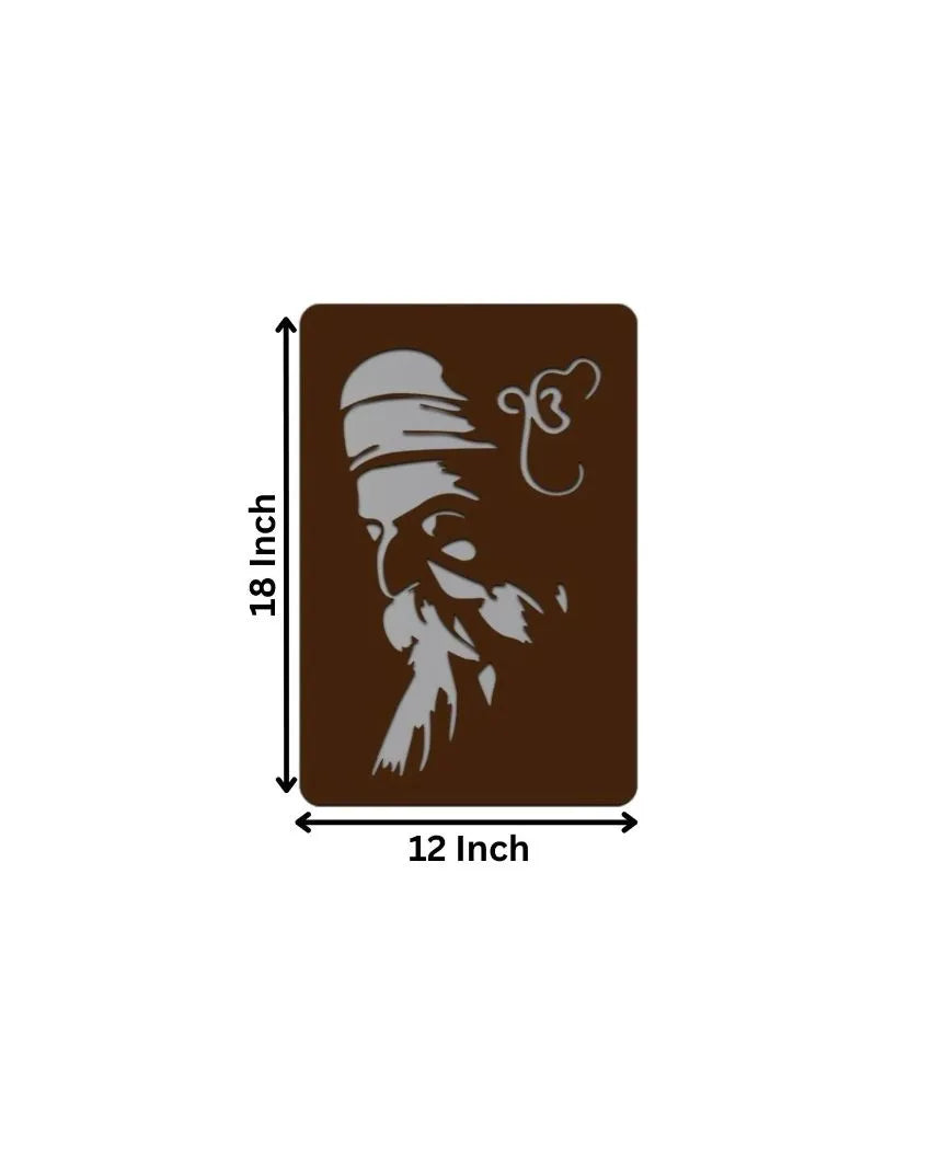 Guru Nanak Ji Wooden Brown Led Backlit For Home And Office Decor 18 Inches