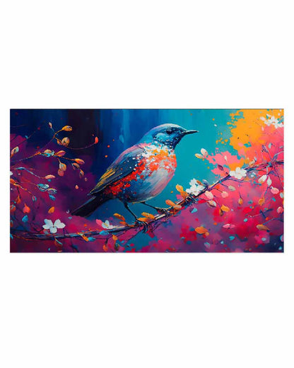 Multicolor Bird Floating Frame Canvas Wall Painting | 24 x 12 inches , 36 x 18 inches & 48 x 24 inches