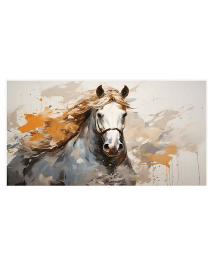Beautiful Horse Art Floating Frame Canvas Wall Painting 24 X 12 Inches