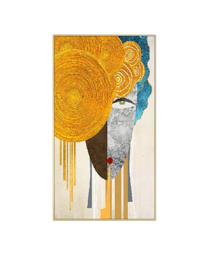 Abstract Hidding Face Figure Floating Frame Art Canvas Painting