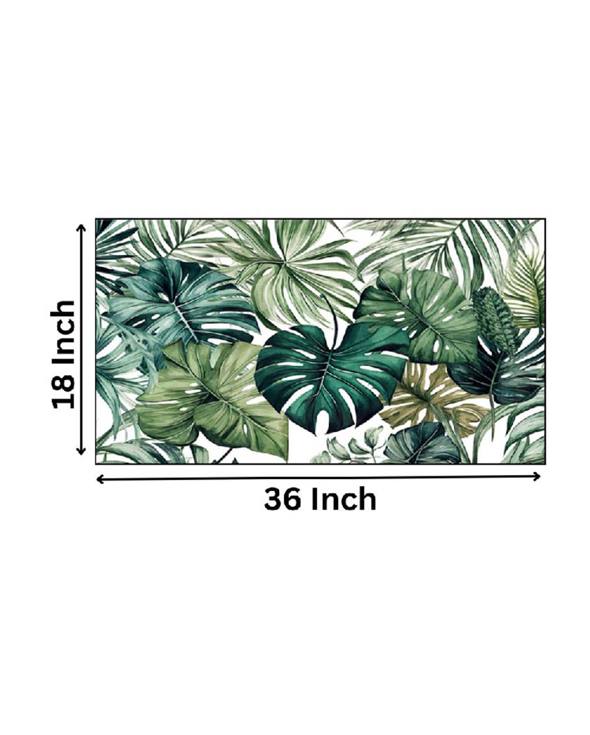Tropical Green Plant Decorative Floating Frame Wall Painting | 24 x 12 inches , 36 x 18 inches & 48 x 24 inches