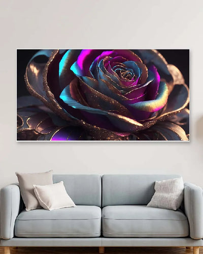 Beautiful Rose With A Subtle Glow Floating Frame Wall Painting