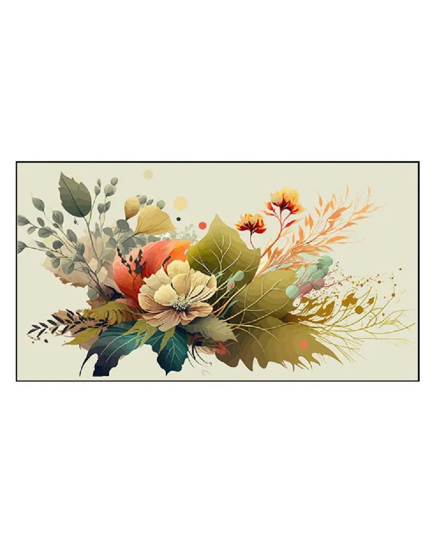 Abstract Spring Season Floating Frame Flower Wall Painting