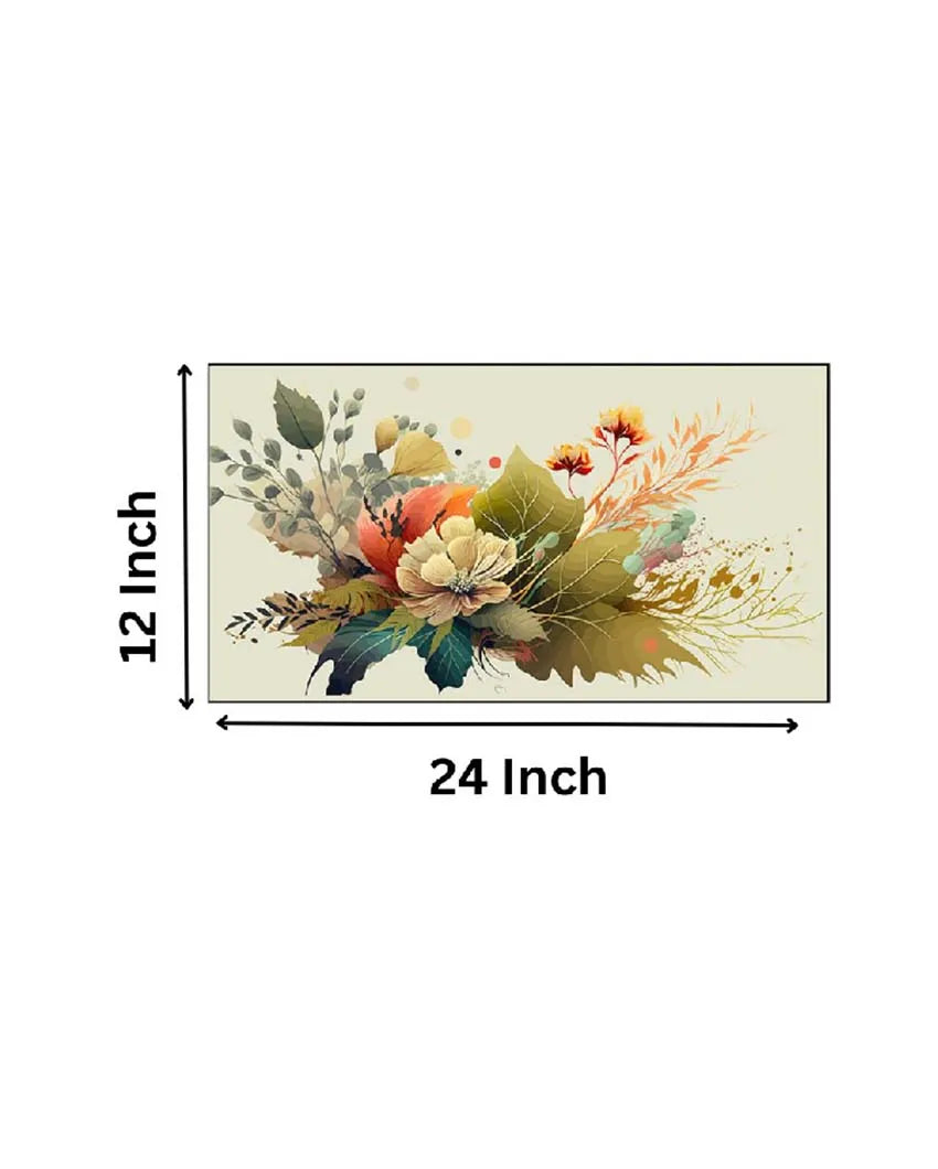 Abstract Spring Season Floating Frame Flower Wall Painting