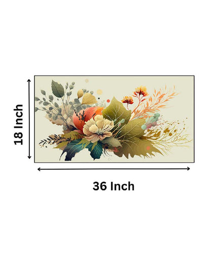 Abstract Spring Season Floating Frame Flower Wall Painting