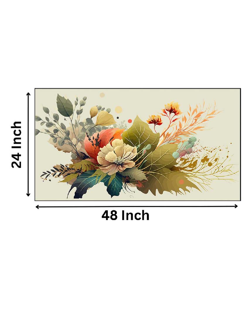 Abstract Spring Season Floating Frame Flower Wall Painting