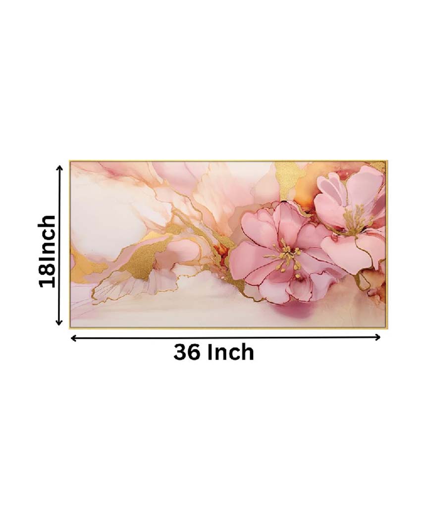 Acrylic Flower Floating Frame Wall Painting