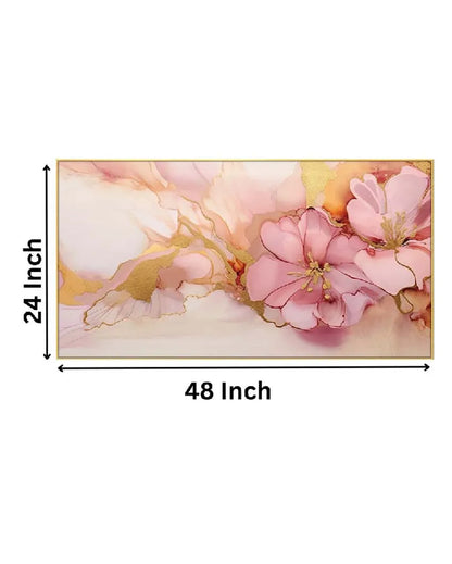 Acrylic Flower Floating Frame Wall Painting