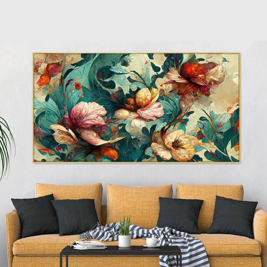 Bedroom Living Room Wall Decoration Floating Frame Wall Painting 24x12 inches