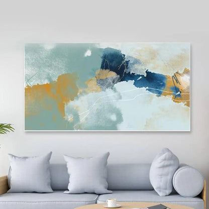 Wall Decoration Colorful Cloud Canvas Floating Frame Wall Painting 24x12 inches