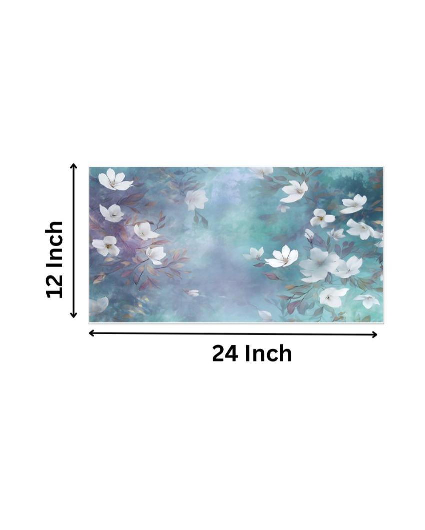Magnolia Flowers Illustration Floating Frame Wall Painting 24x12 inches