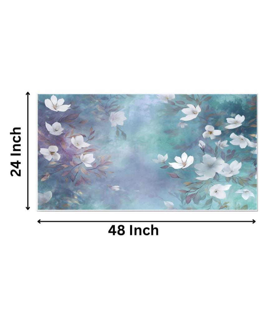 Magnolia Flowers Illustration Floating Frame Wall Painting 24x12 inches
