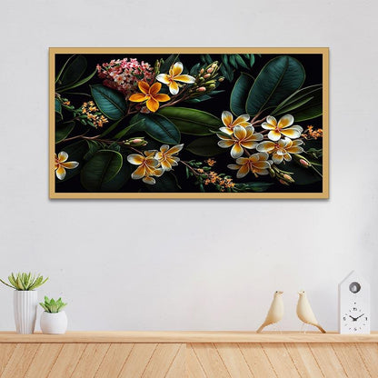 Tropical Floral Frame Canvas Wall Painting