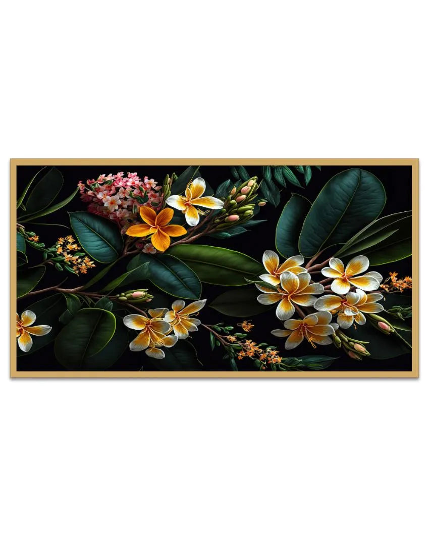 Tropical Floral Frame Canvas Wall Painting