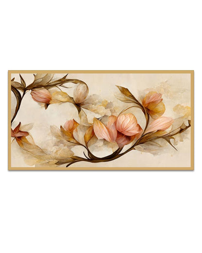 Panoramic 3D Flower Framed Canvas Wall Painting