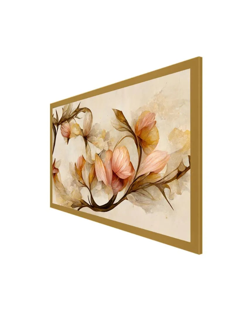 Panoramic 3D Flower Framed Canvas Wall Painting