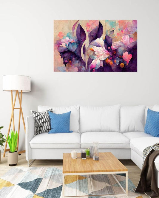 Abstract Floral Art Canvas Wall Painting